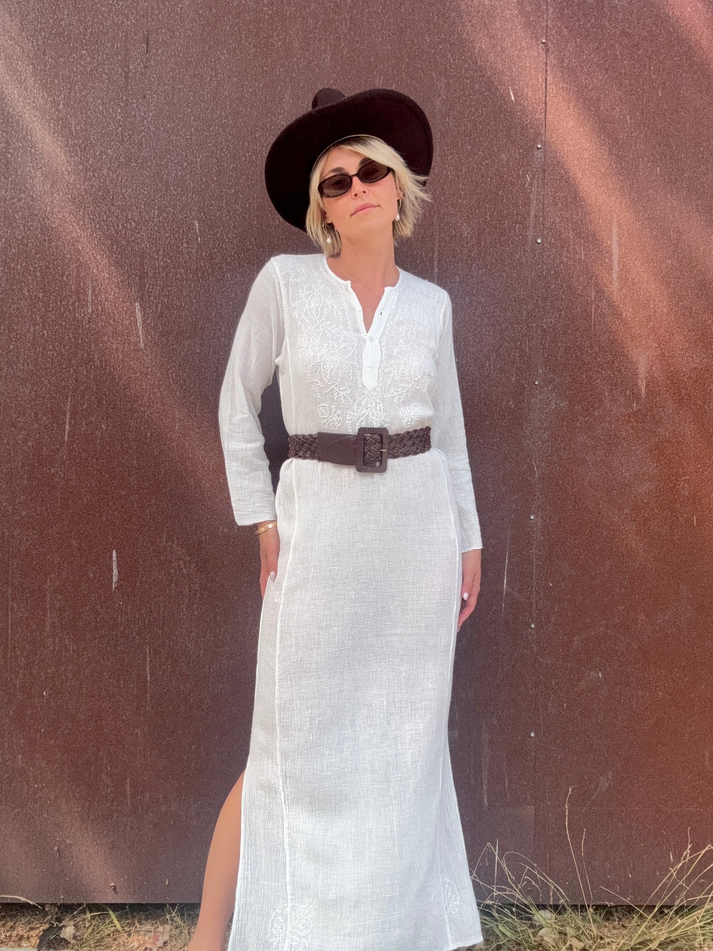 The Simone 1970s Indian Gauze Dress