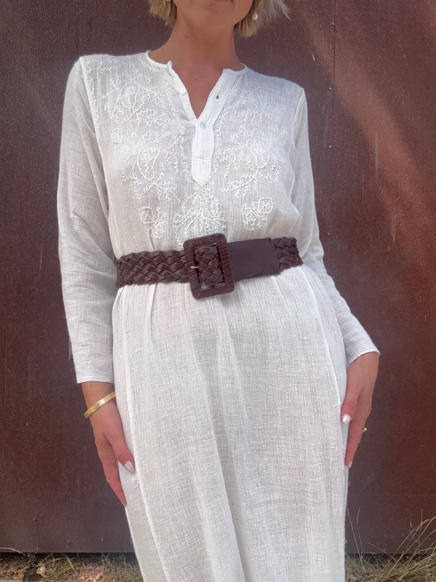 The Simone 1970s Indian Gauze Dress