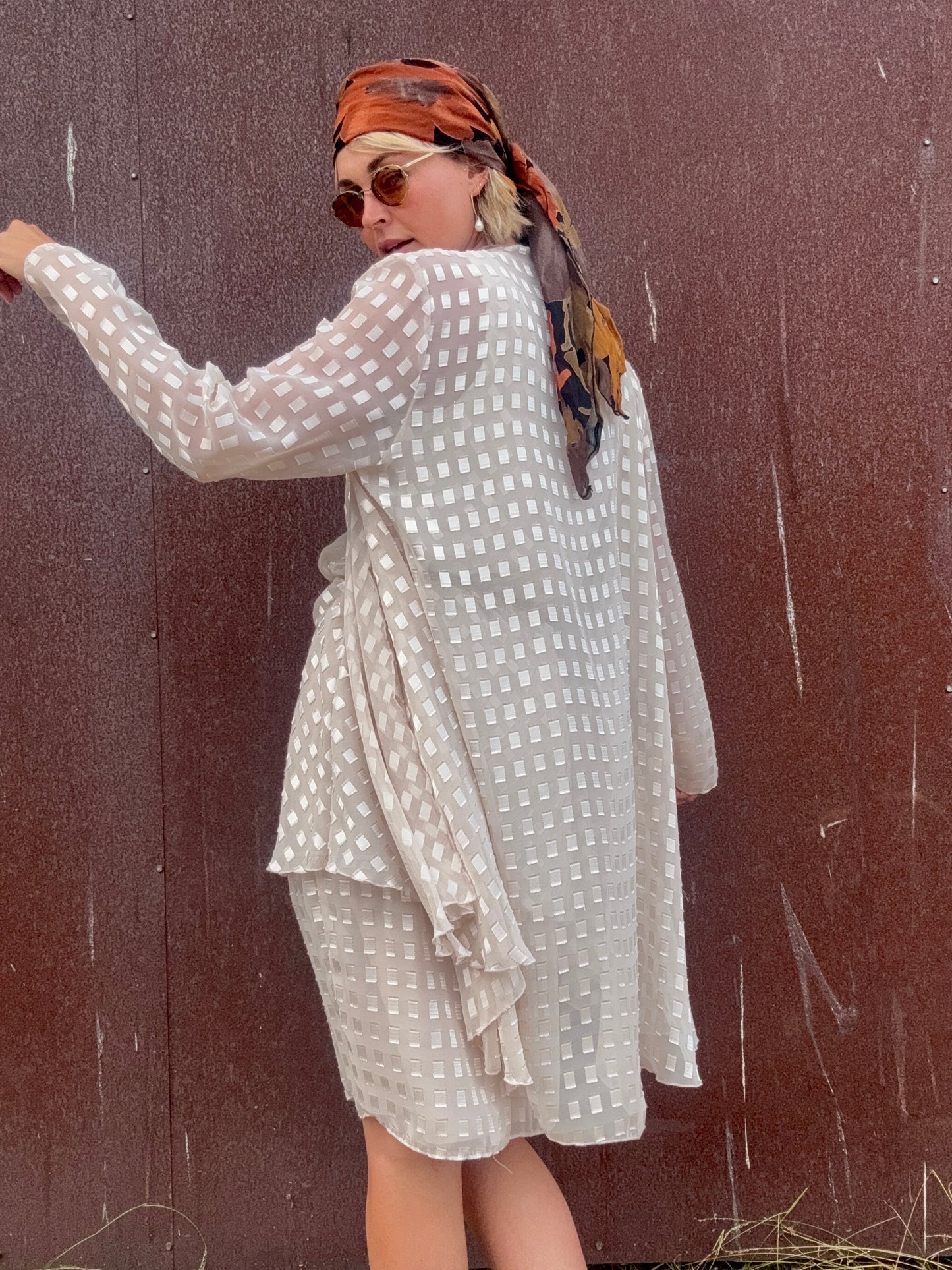 The Camille Checkered Dress and Duster Set