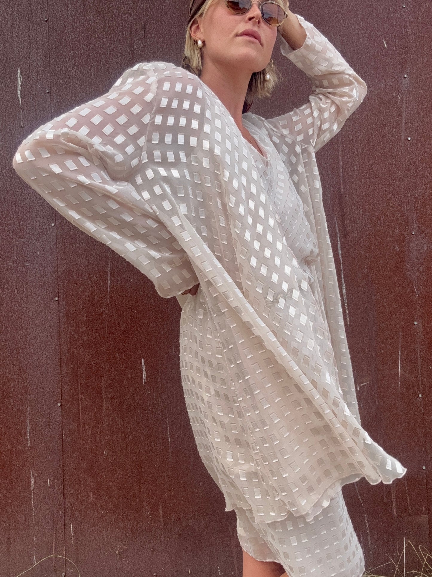 The Camille Checkered Dress and Duster Set