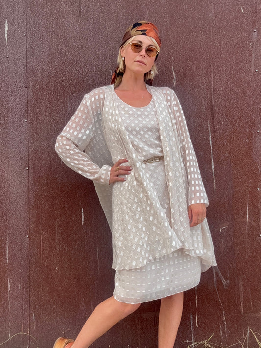 The Camille Checkered Dress and Duster Set