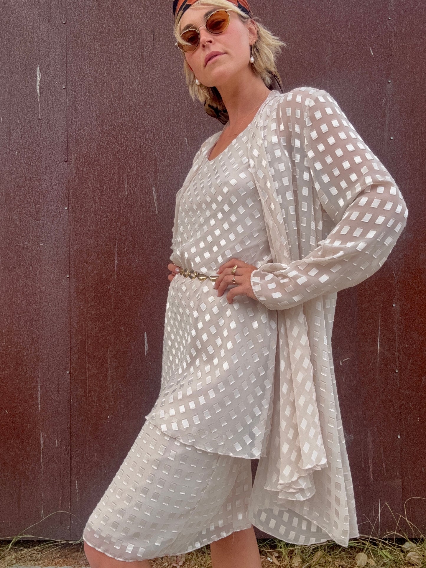 The Camille Checkered Dress and Duster Set