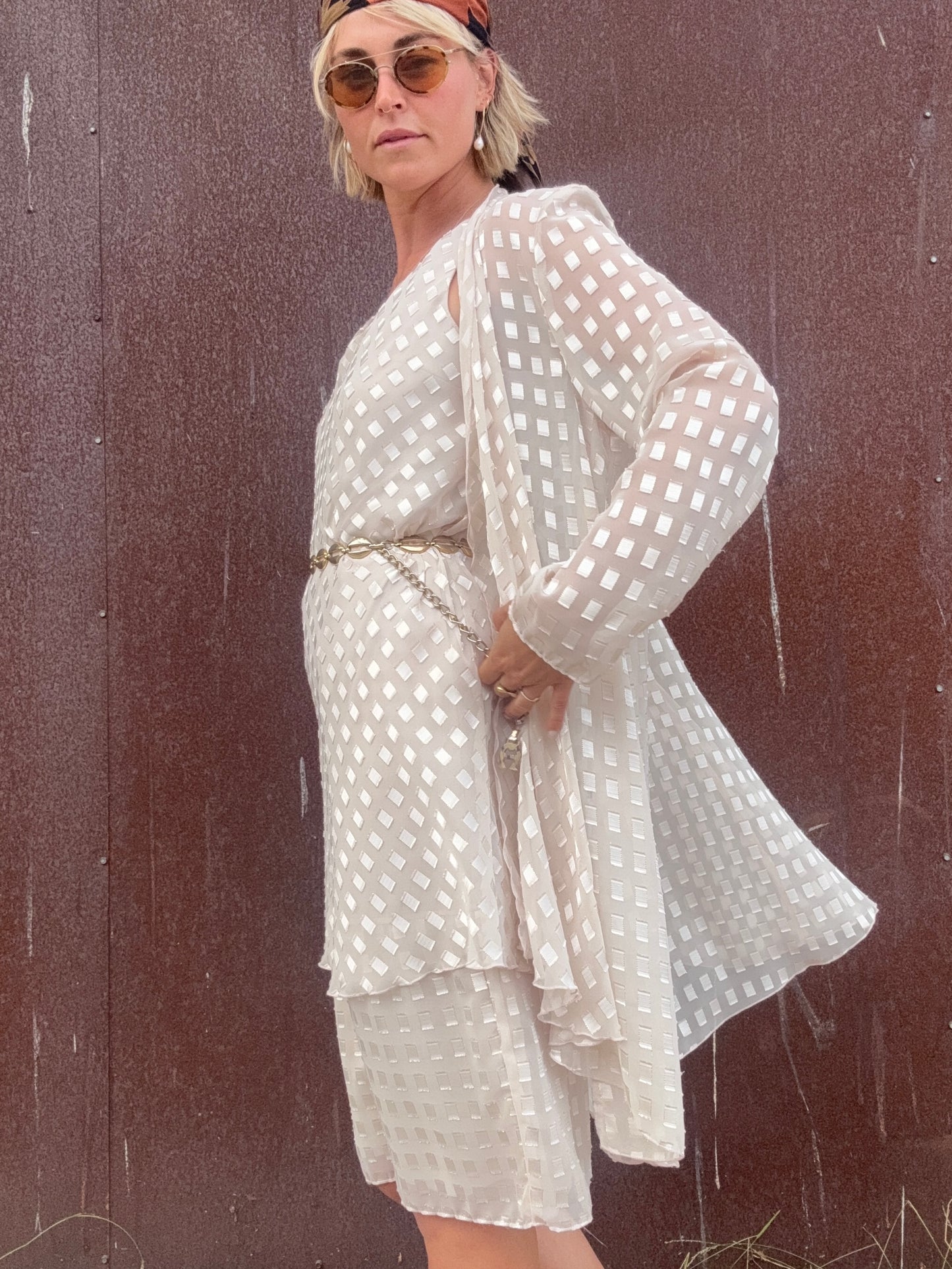 The Camille Checkered Dress and Duster Set