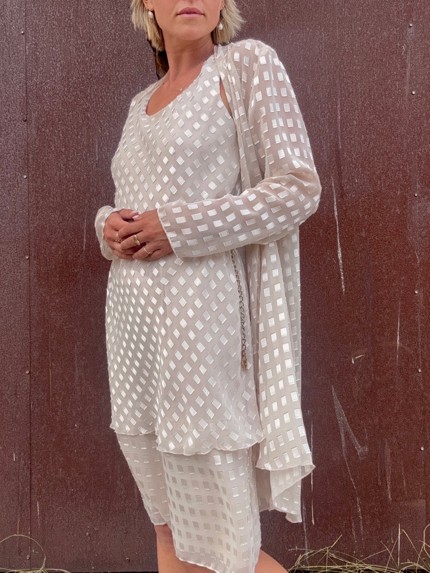 The Camille Checkered Dress and Duster Set