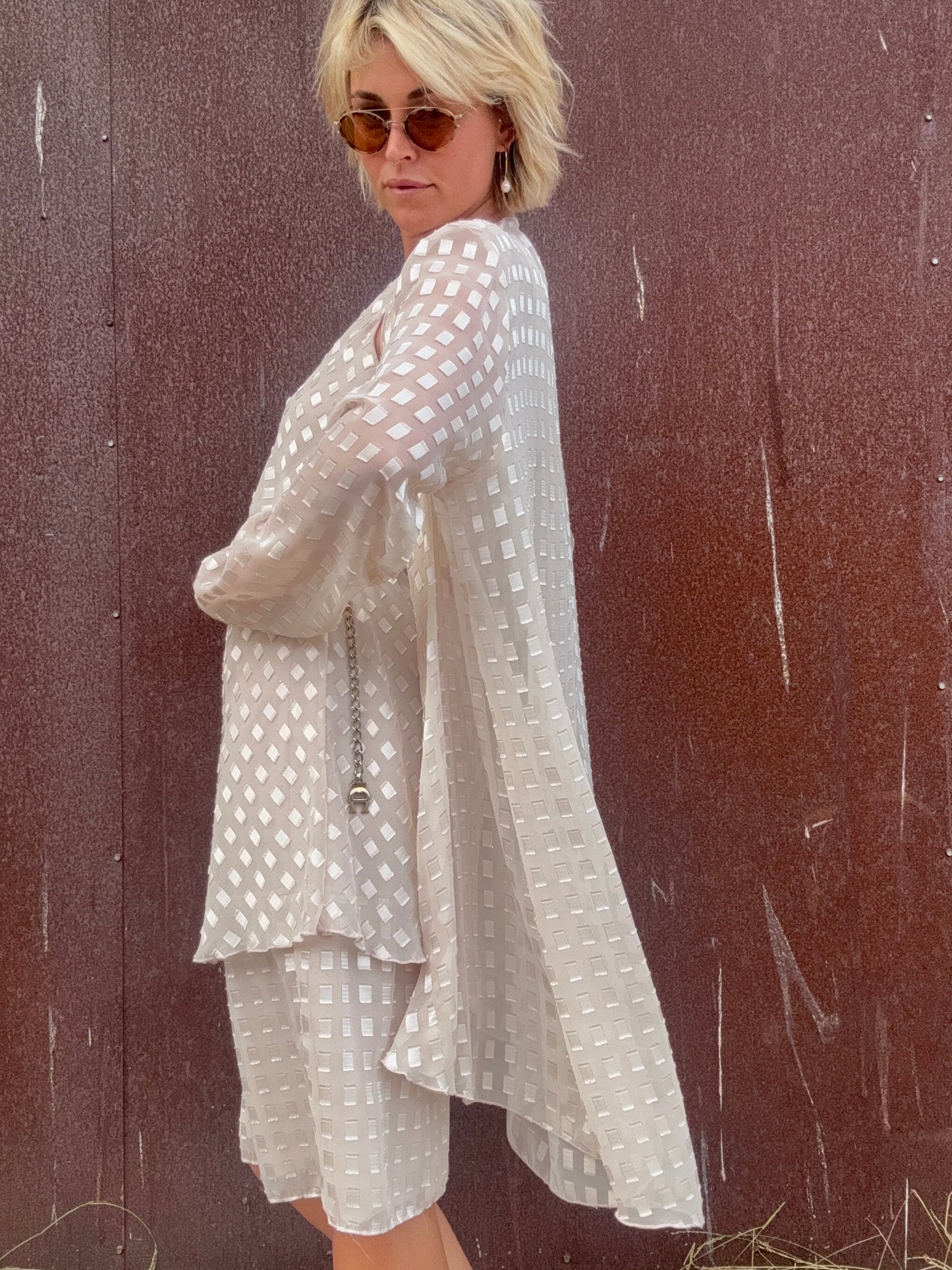 The Camille Checkered Dress and Duster Set