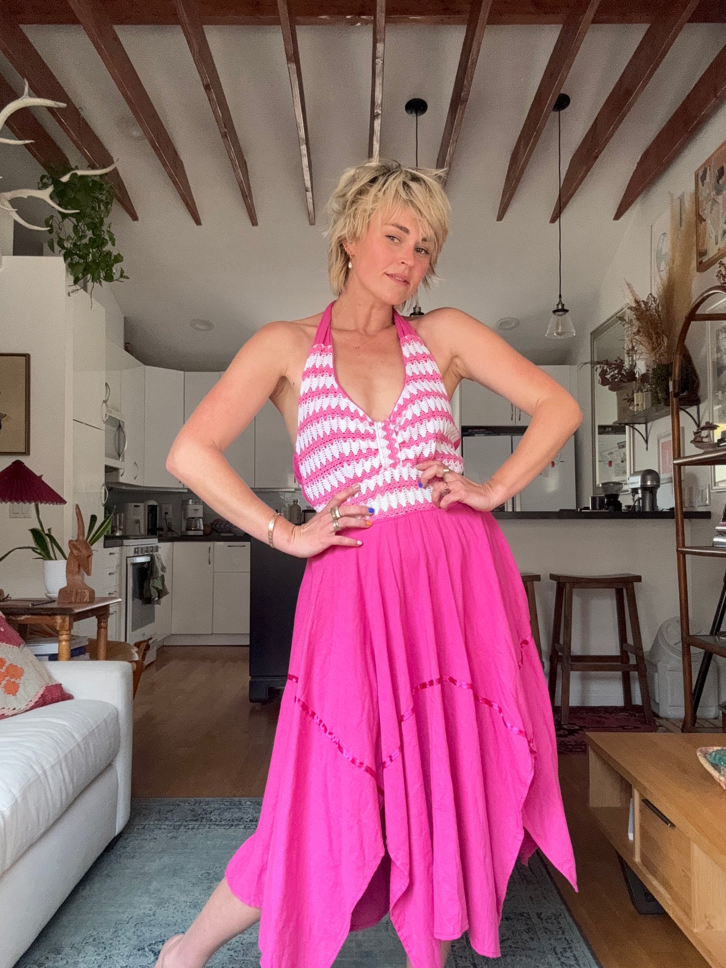 The Anita 1970s Halter Dress