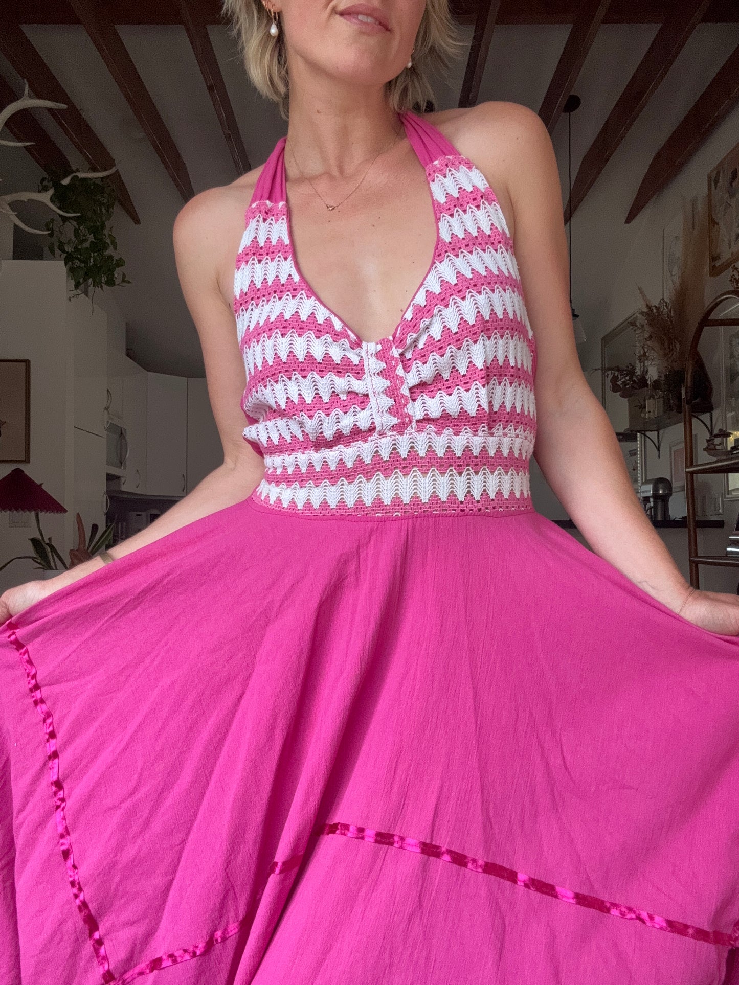 The Anita 1970s Halter Dress