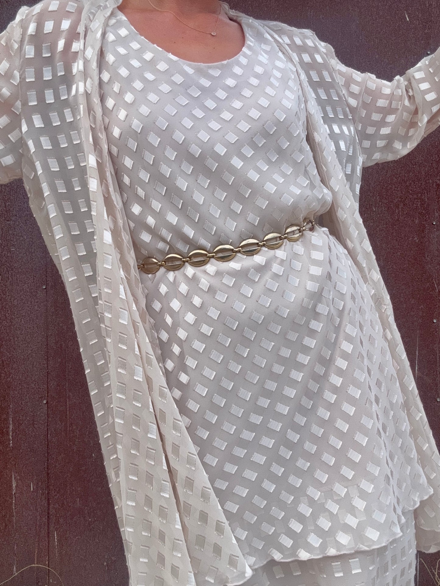 The Camille Checkered Dress and Duster Set