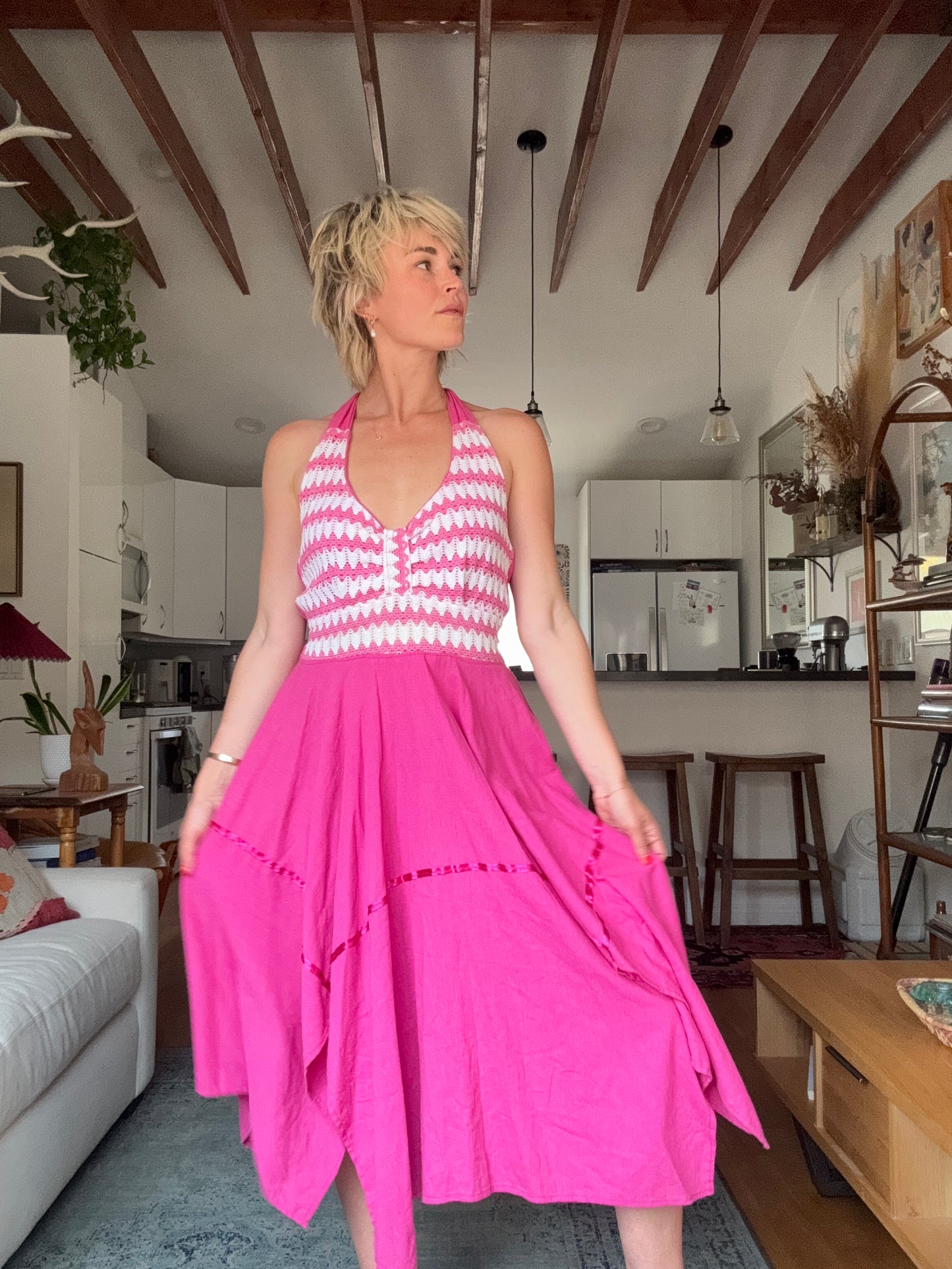 The Anita 1970s Halter Dress