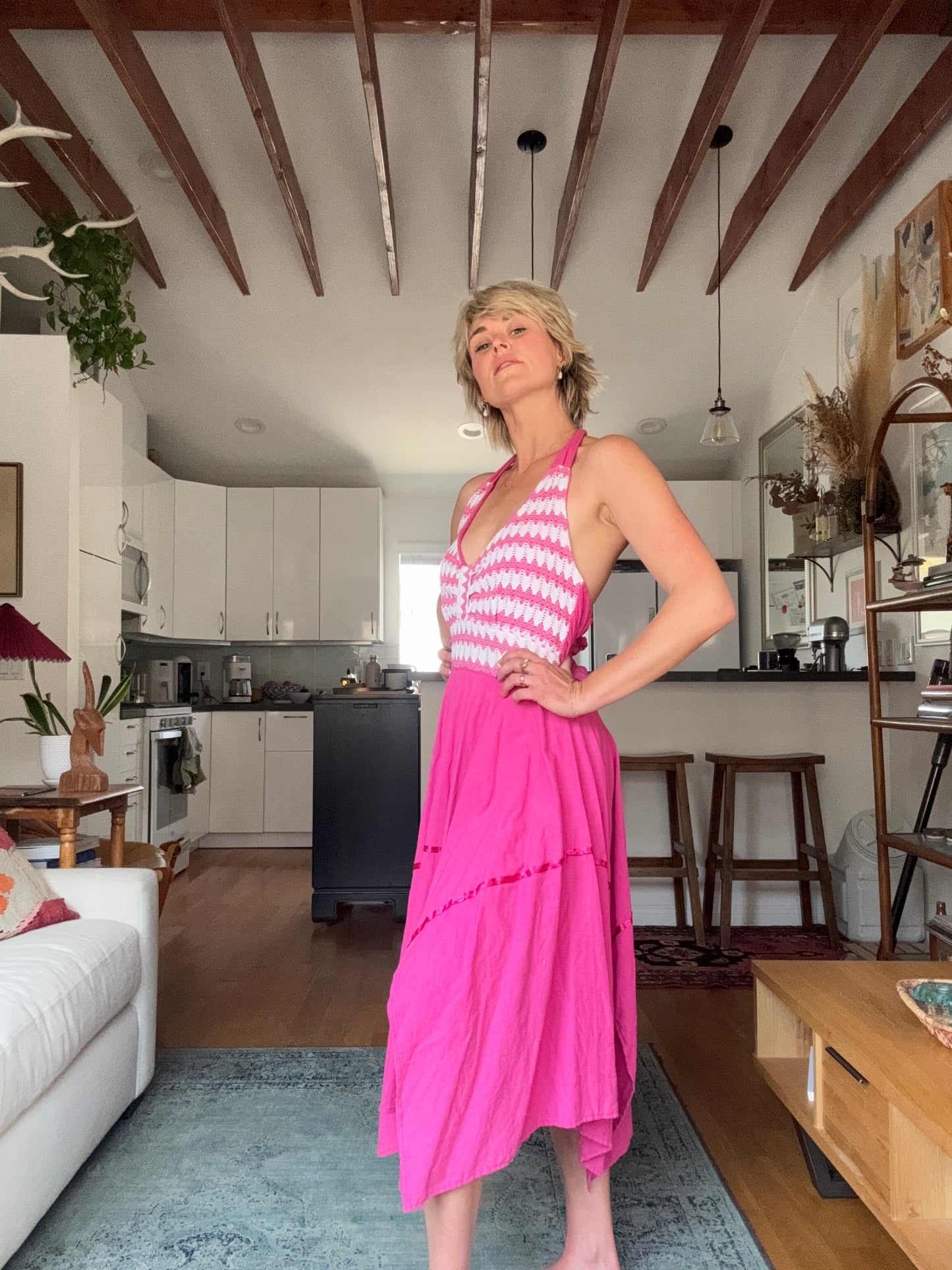 The Anita 1970s Halter Dress