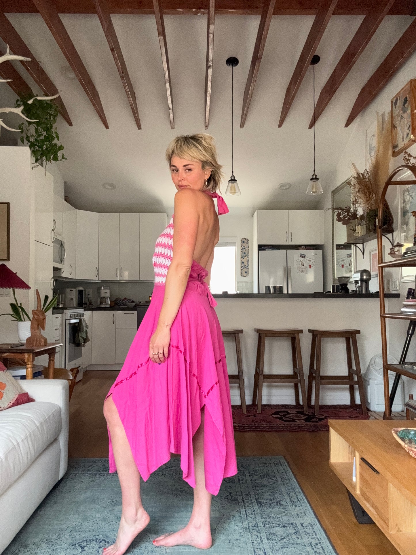 The Anita 1970s Halter Dress