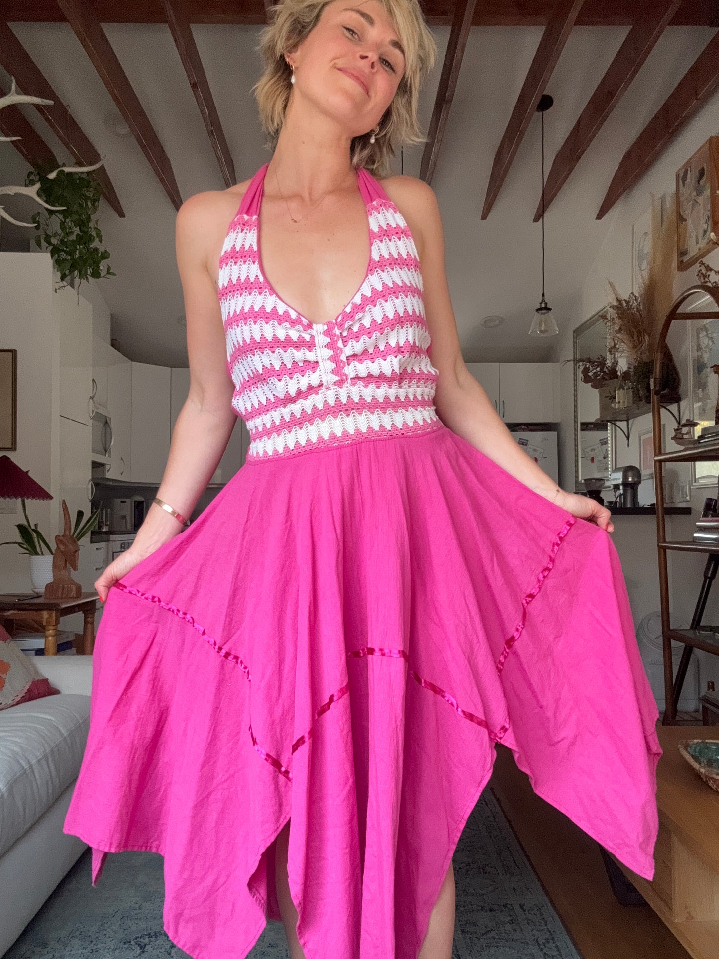 The Anita 1970s Halter Dress