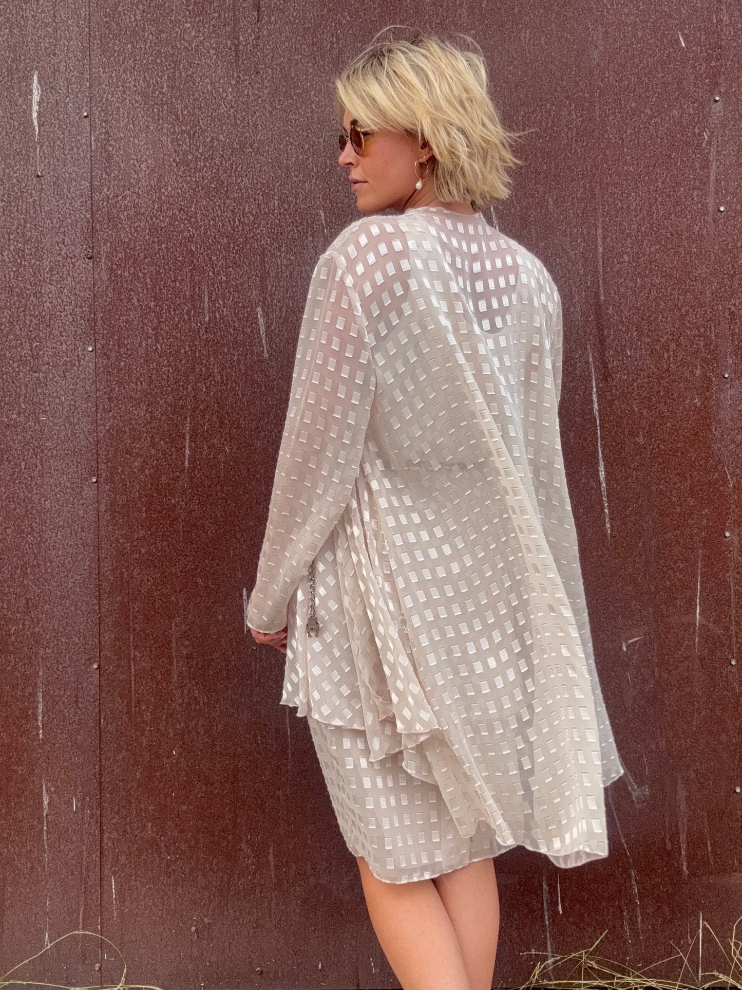 The Camille Checkered Dress and Duster Set