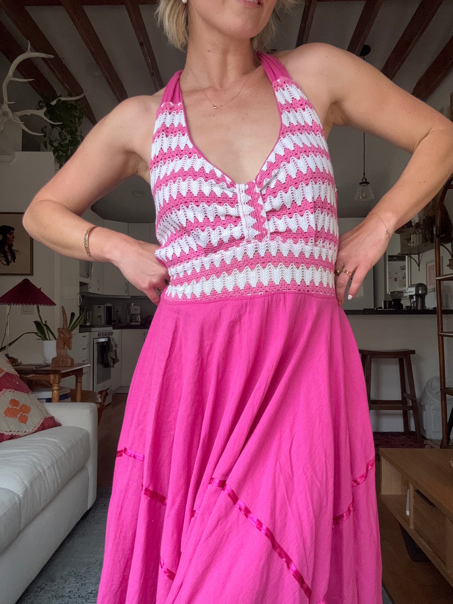 The Anita 1970s Halter Dress