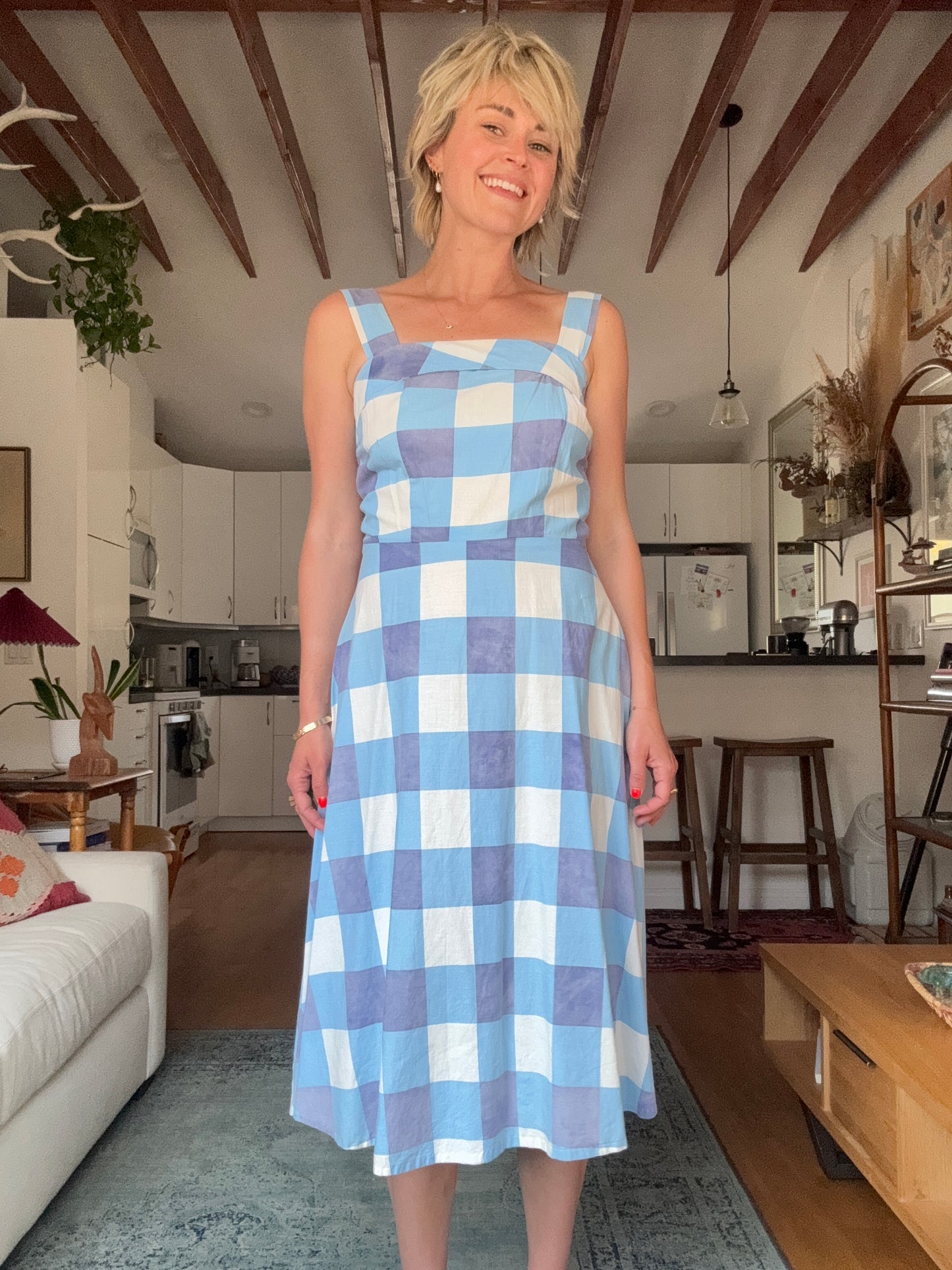 The Iris 1940s Handmade Plaid Dress