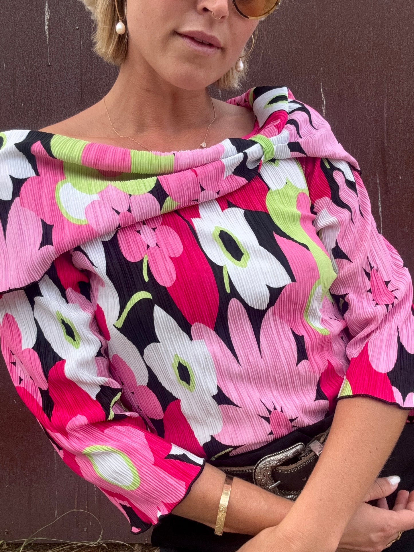 The Veronica Y2K Floral Blouse