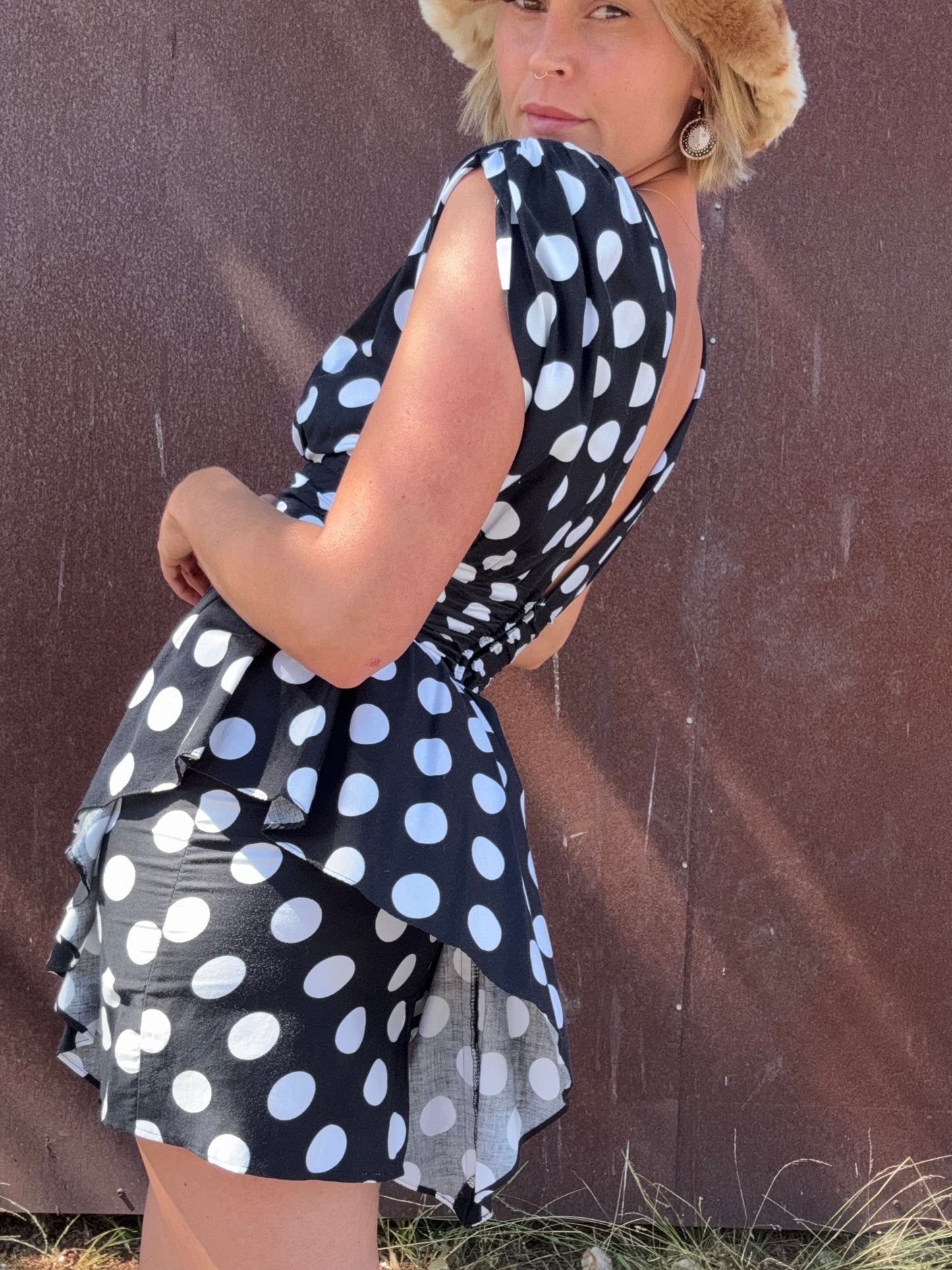 The Amelie 1980s Cotton Mini Dress