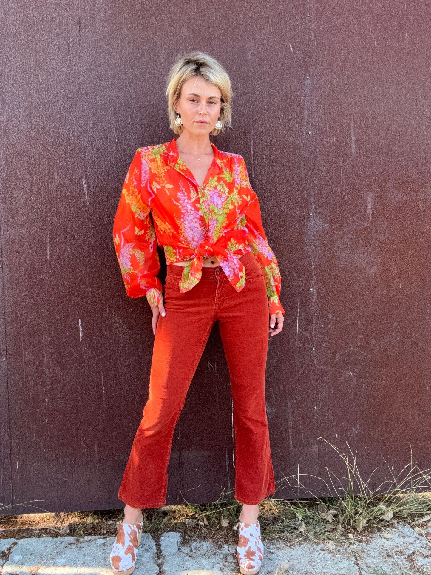 The Fleur 1970s Sheer Blouse