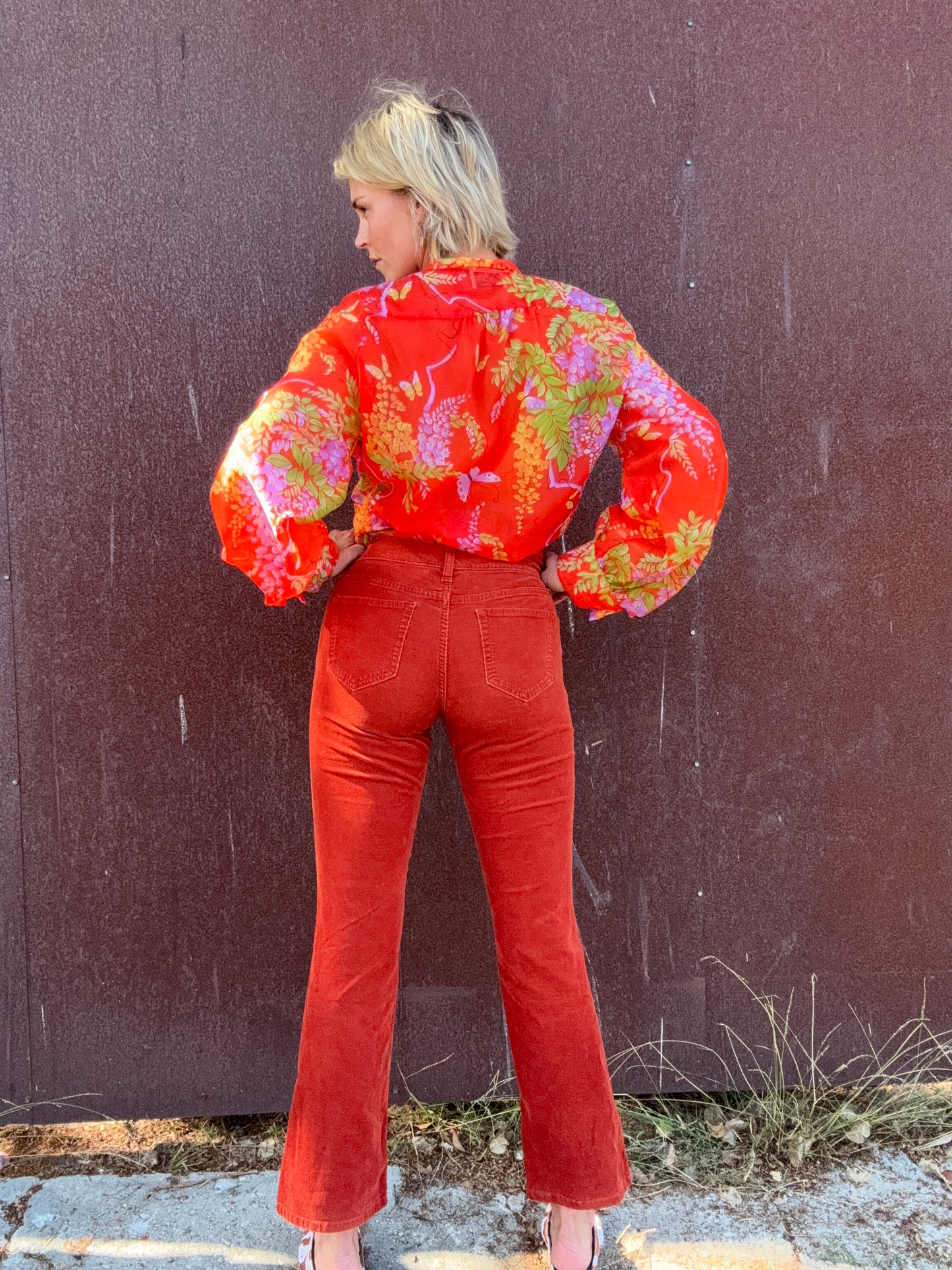 The Fleur 1970s Sheer Blouse