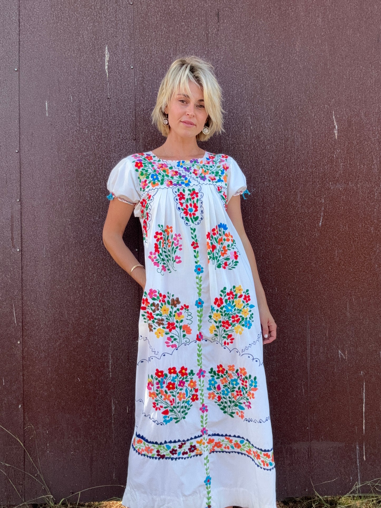 The Joelle 1960s Hand-Embroidered Dress