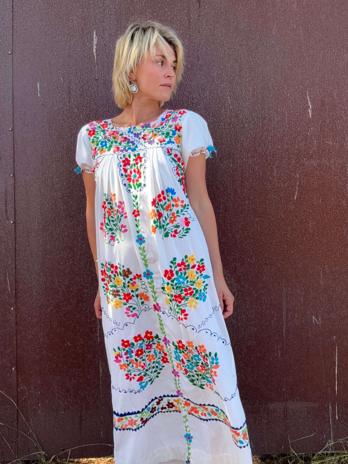 The Joelle 1960s Hand-Embroidered Dress