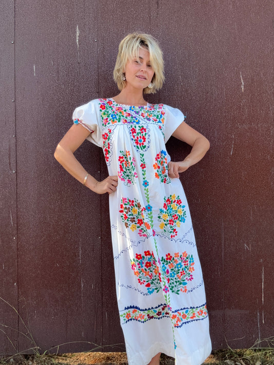 The Joelle 1960s Hand-Embroidered Dress