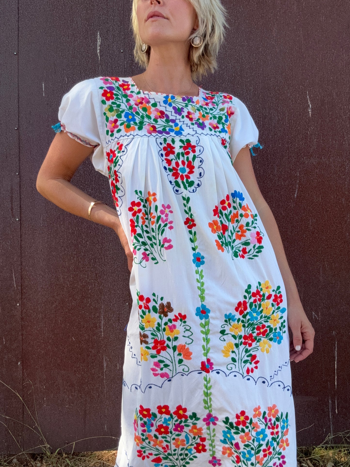 The Joelle 1960s Hand-Embroidered Dress