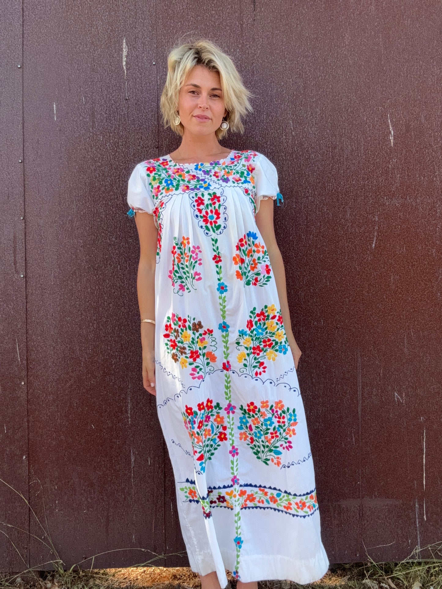 The Joelle 1960s Hand-Embroidered Dress