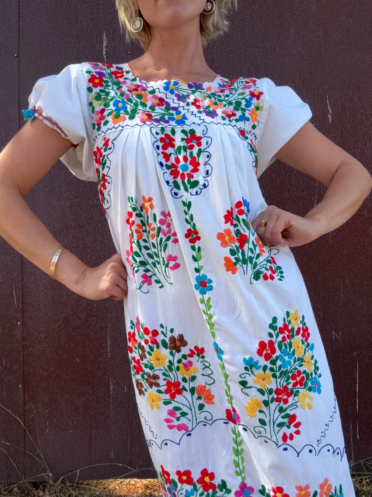 The Joelle 1960s Hand-Embroidered Dress