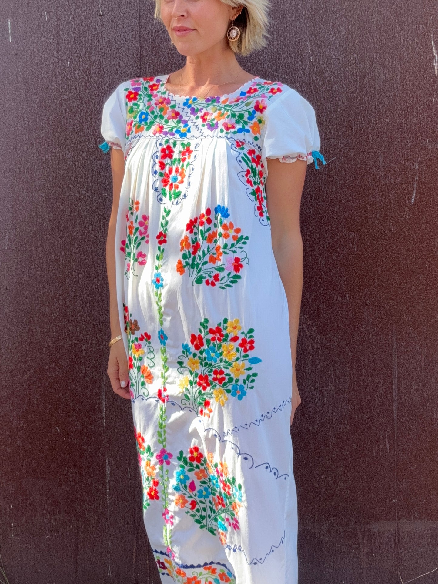 The Joelle 1960s Hand-Embroidered Dress