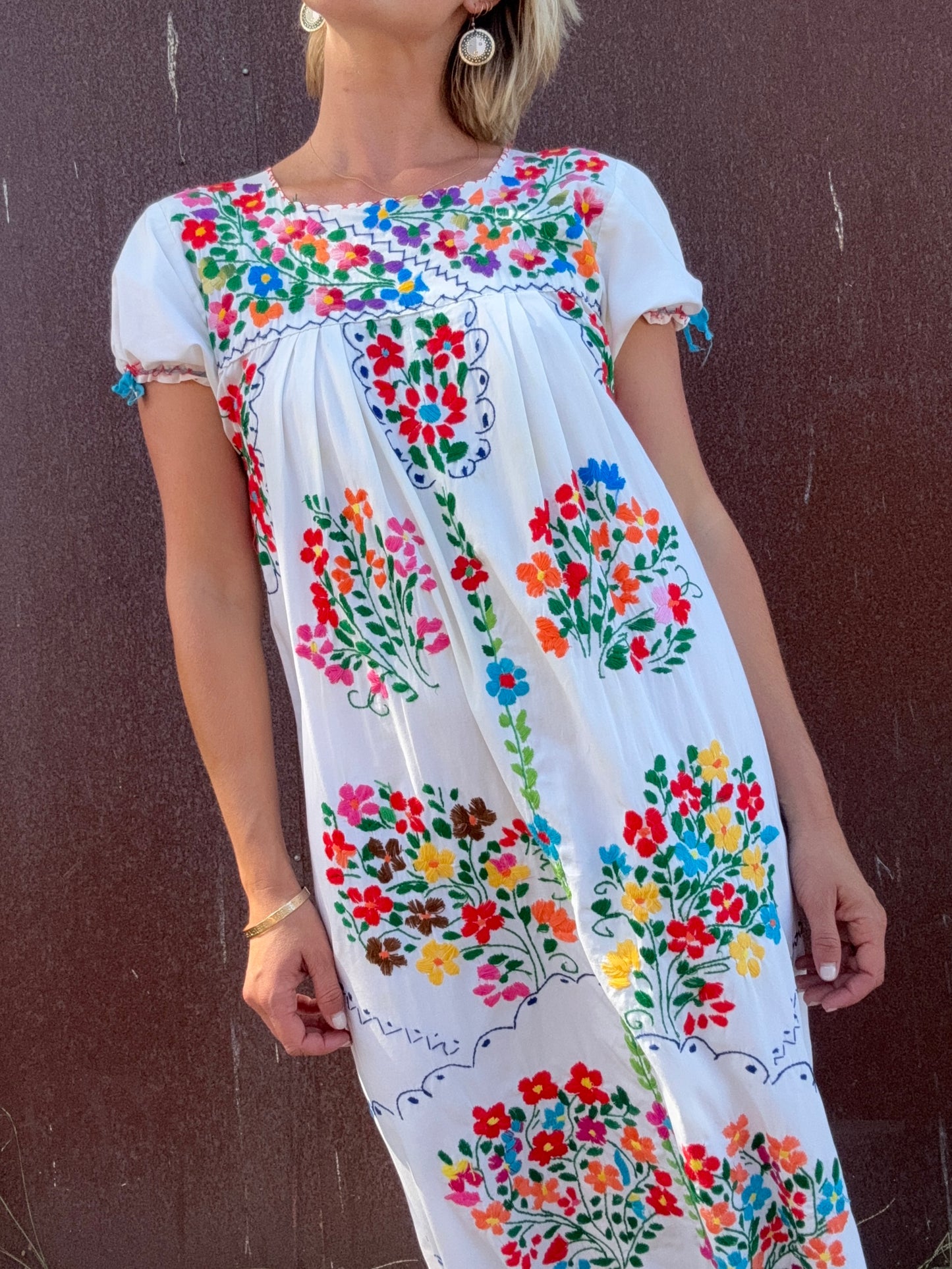 The Joelle 1960s Hand-Embroidered Dress