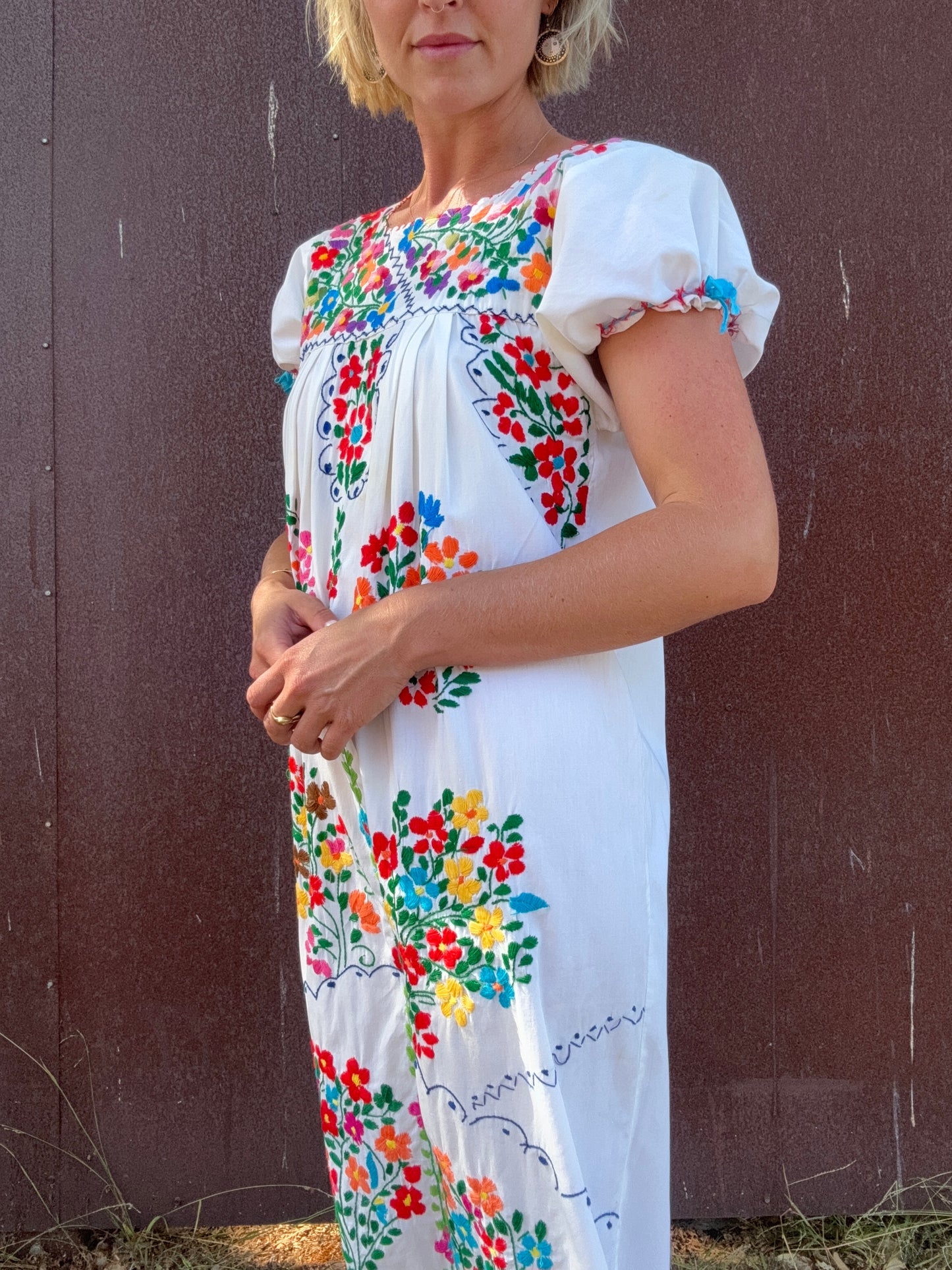 The Joelle 1960s Hand-Embroidered Dress