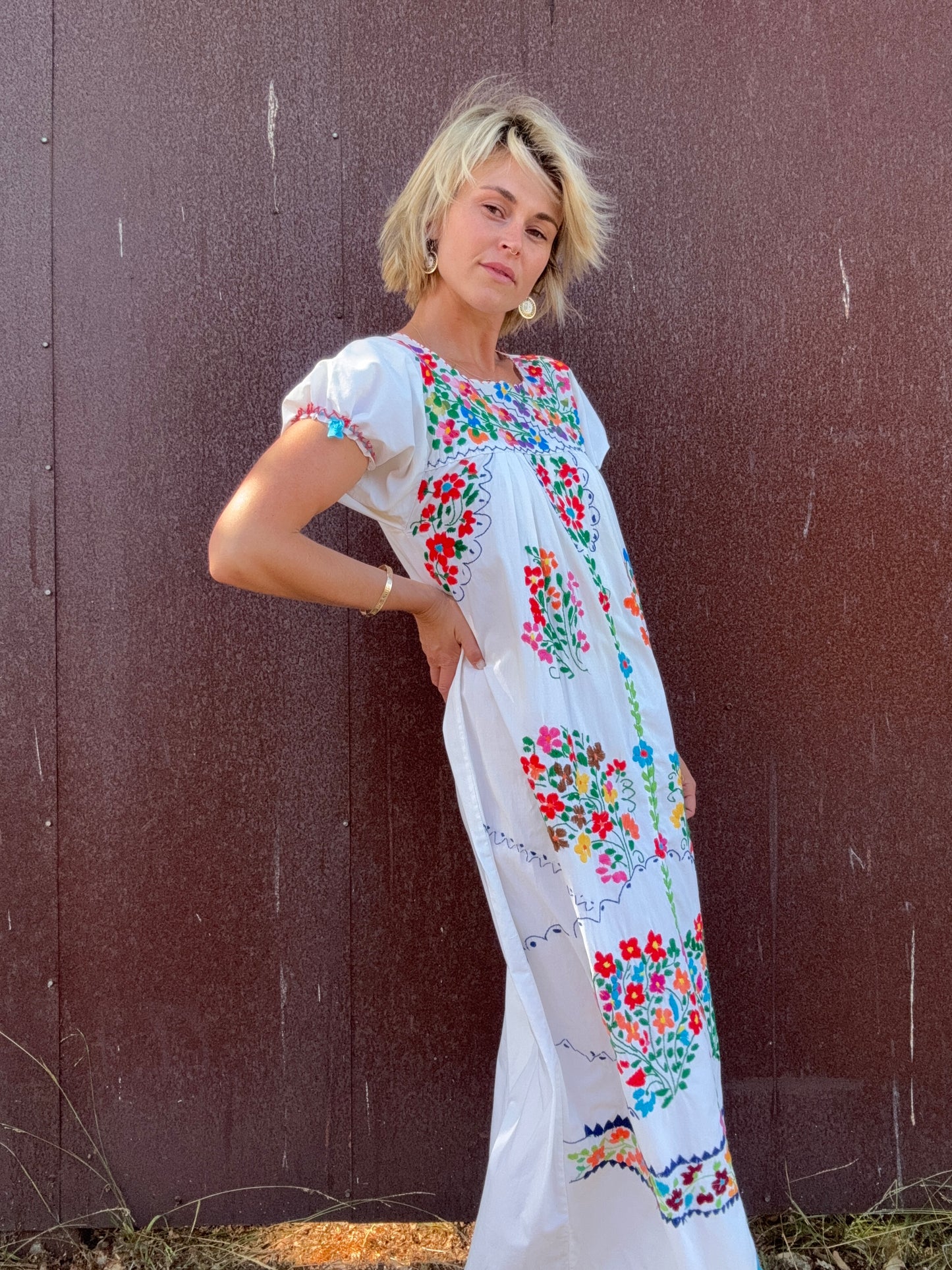 The Joelle 1960s Hand-Embroidered Dress