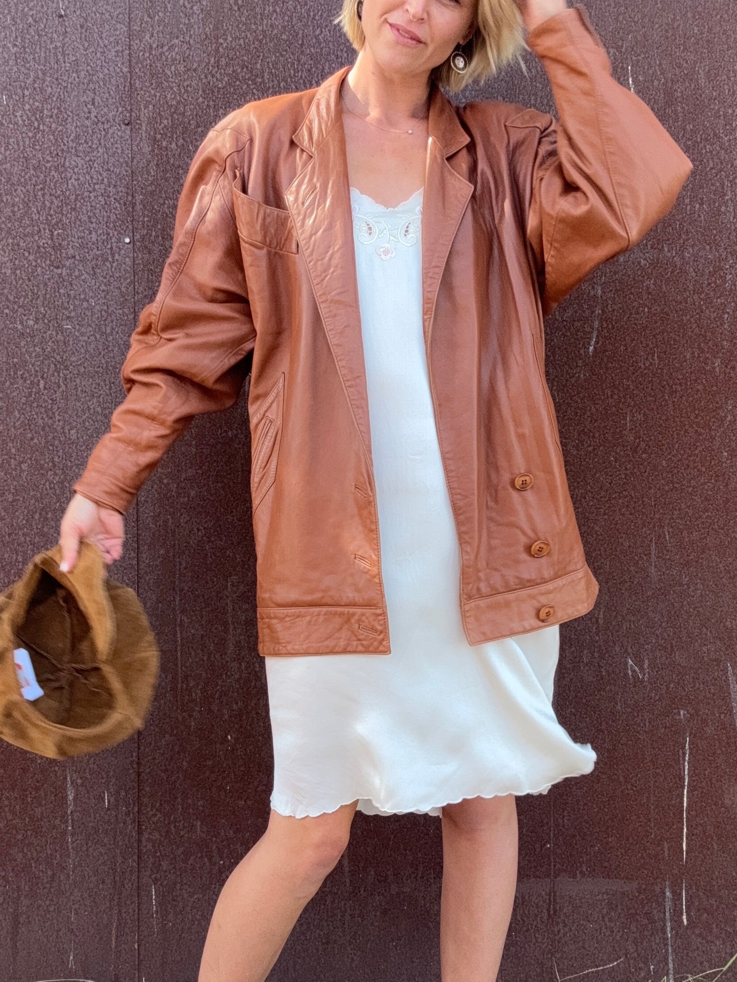 The Josephine 1980s Leather Jacket