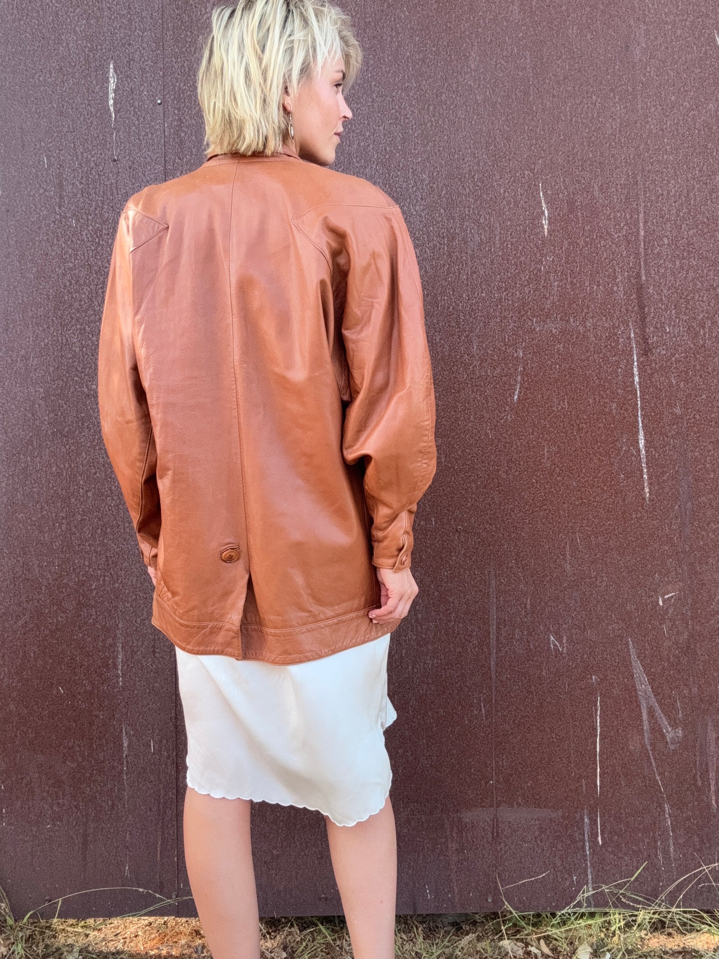The Josephine 1980s Leather Jacket