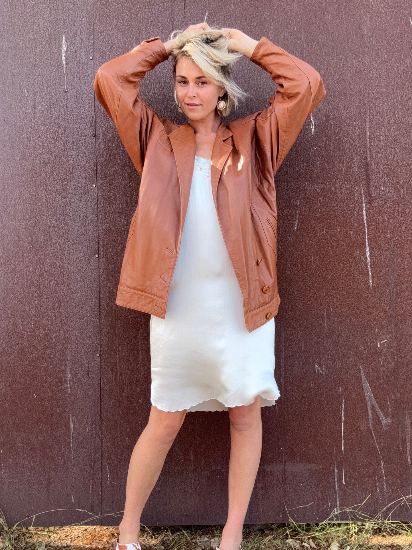 The Josephine 1980s Leather Jacket