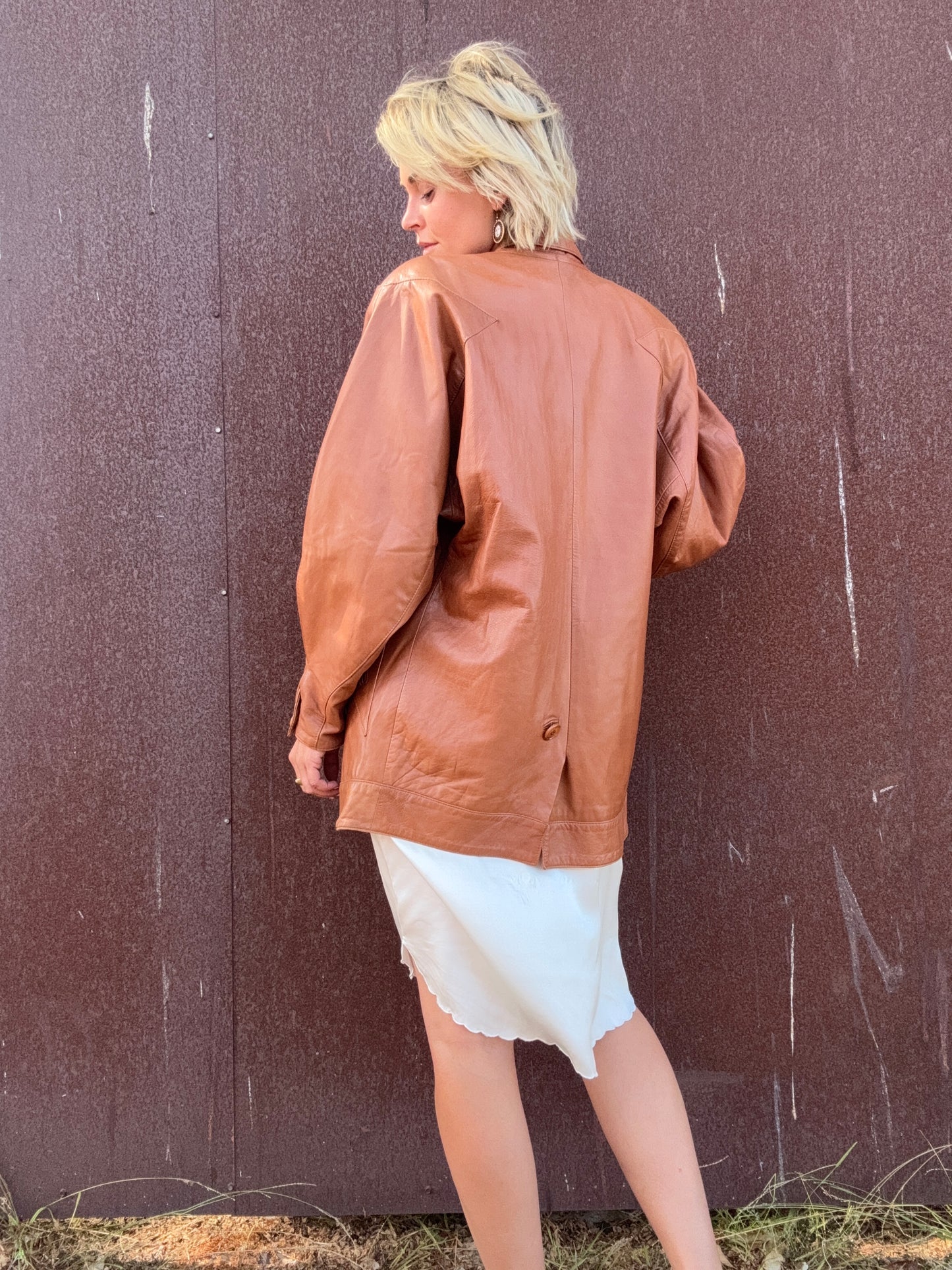 The Josephine 1980s Leather Jacket
