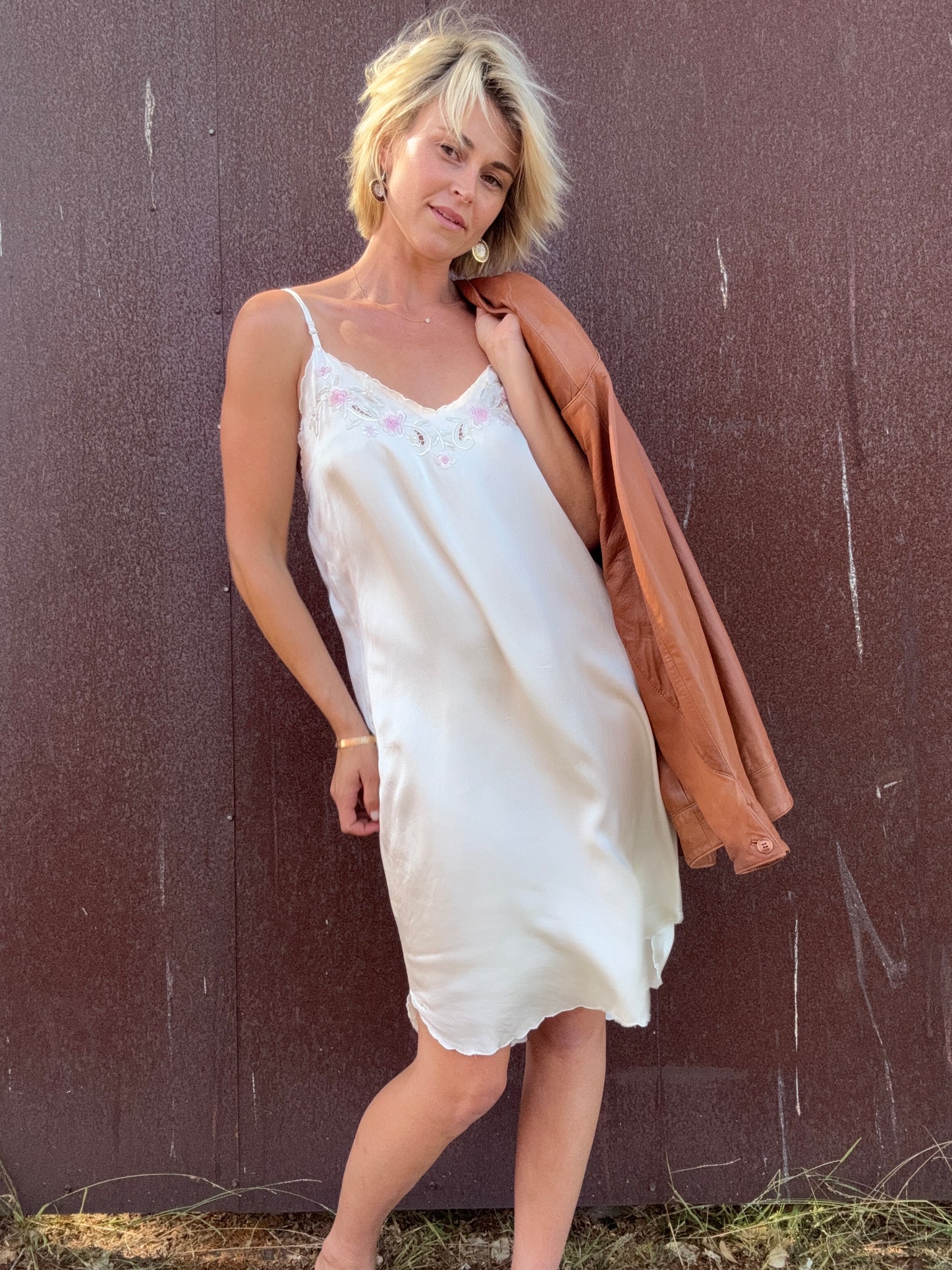 The Lydia 1990s Silk Slip