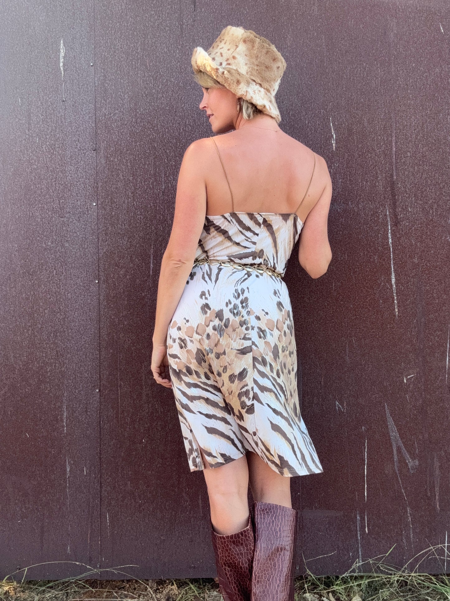 The Miranda 1990s Cowlneck Dress