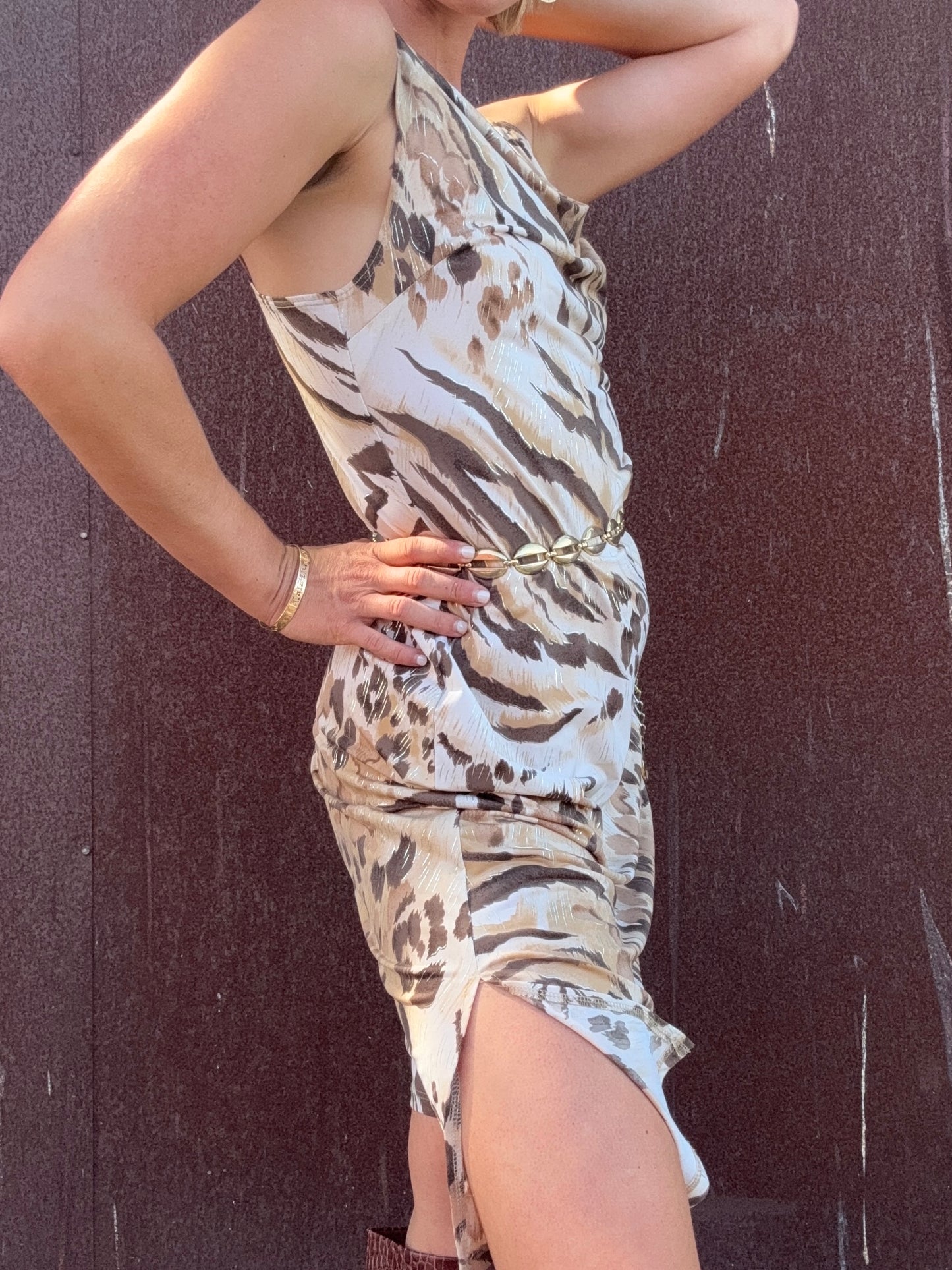 The Miranda 1990s Cowlneck Dress