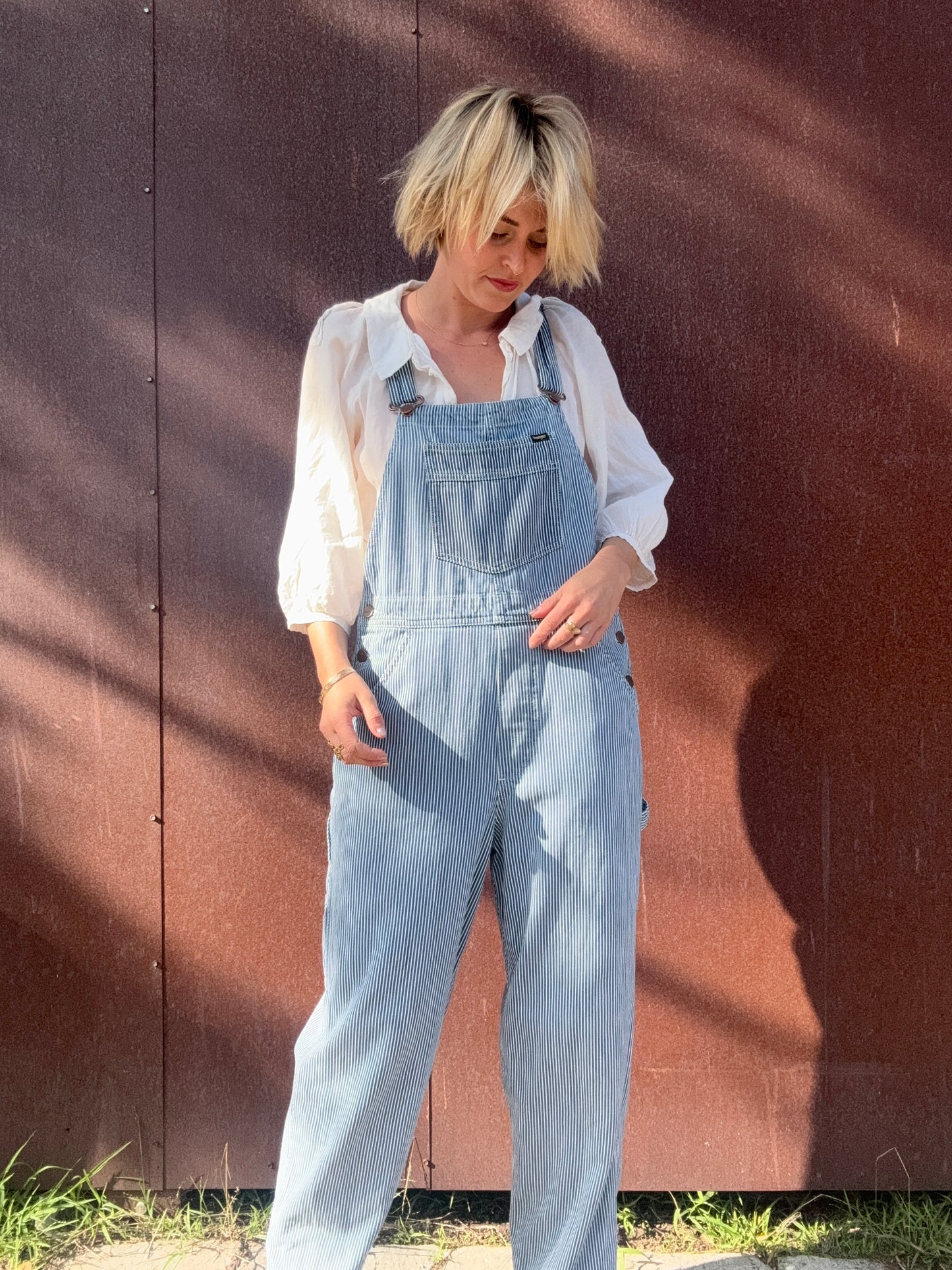 The Wrangler Pinstriped Overalls