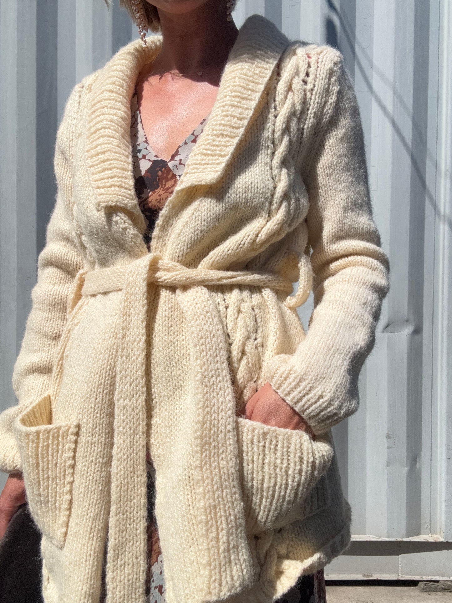 The Florence Handknit Wool Cardigan