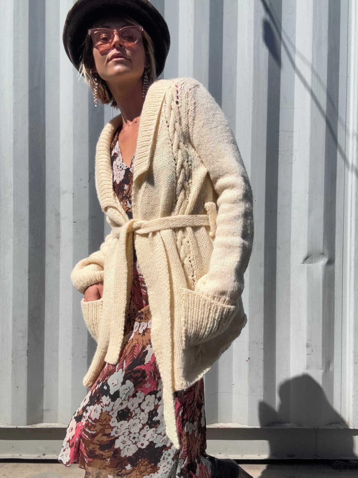 The Florence Handknit Wool Cardigan