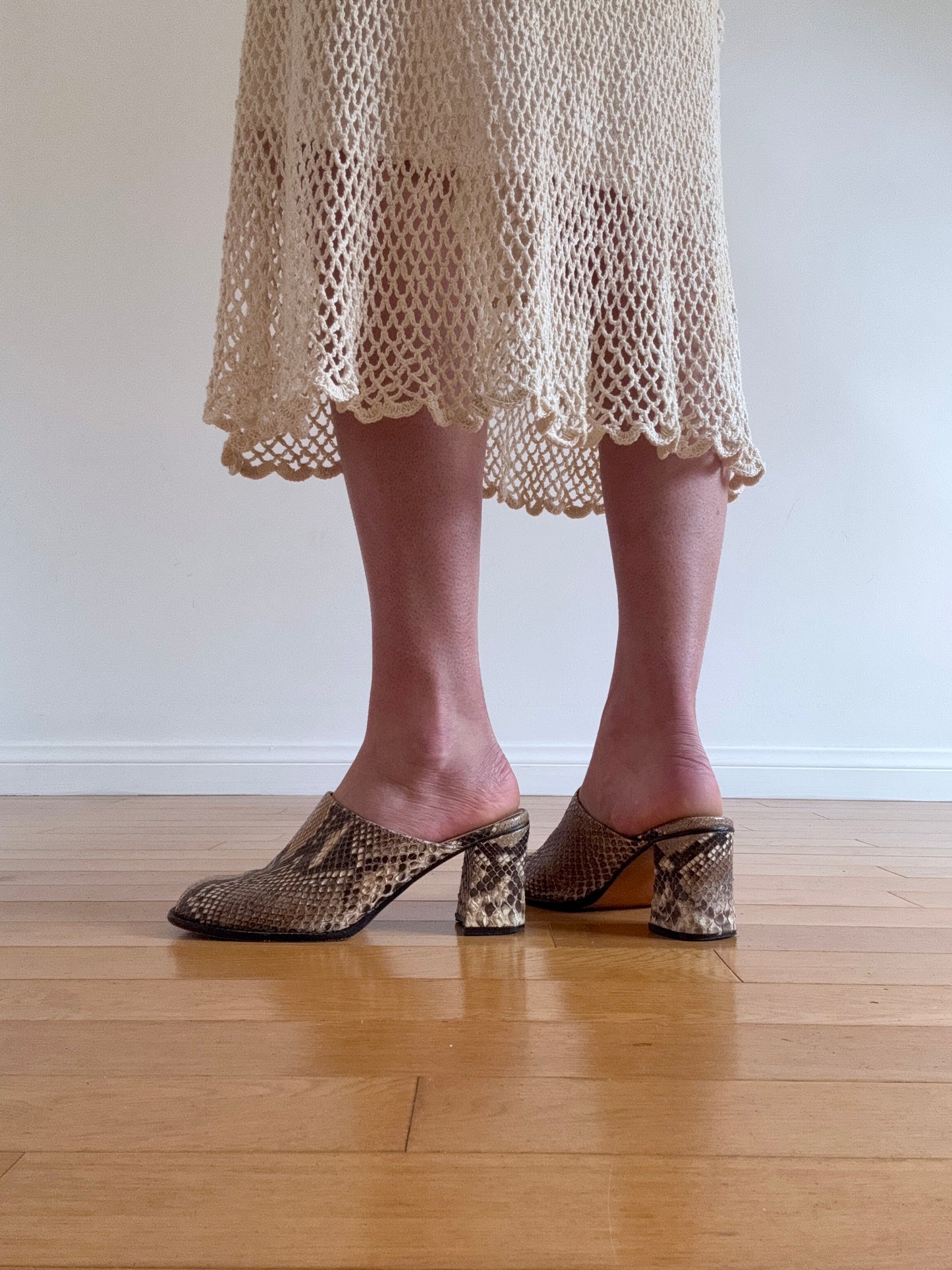 The Teresa Snakeskin Mules