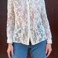 The Flora Crochet Lace Button-Up