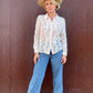 The Flora Crochet Lace Button-Up