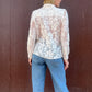 The Flora Crochet Lace Button-Up
