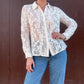 The Flora Crochet Lace Button-Up