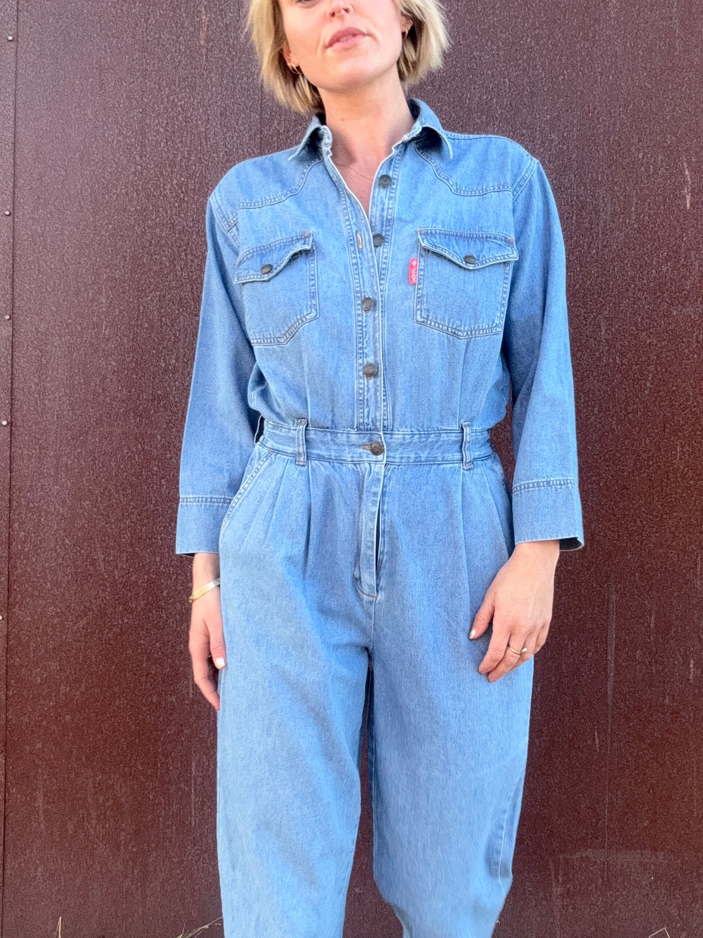 The Gloria 1980s Denim Coveralls