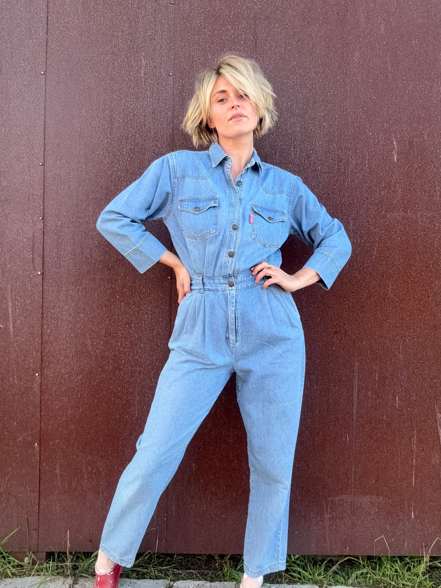 The Gloria 1980s Denim Coveralls